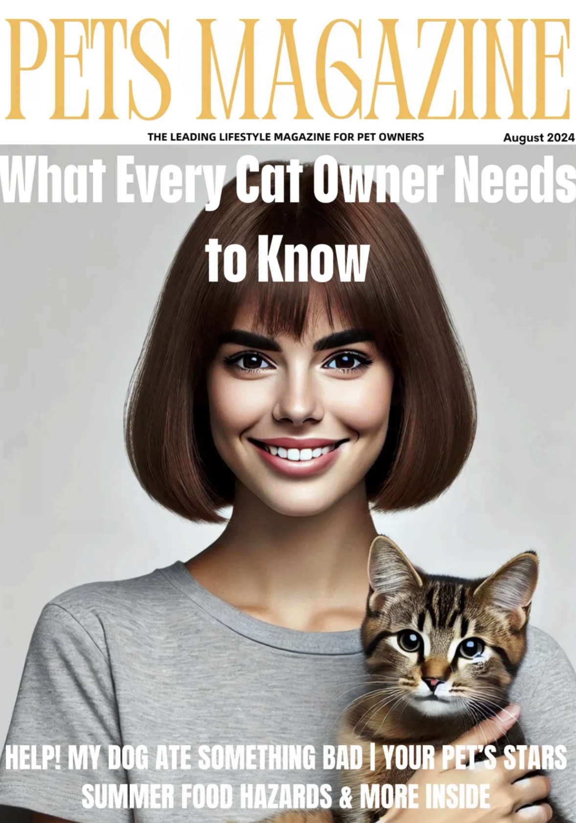 cover image smiling woman with cat